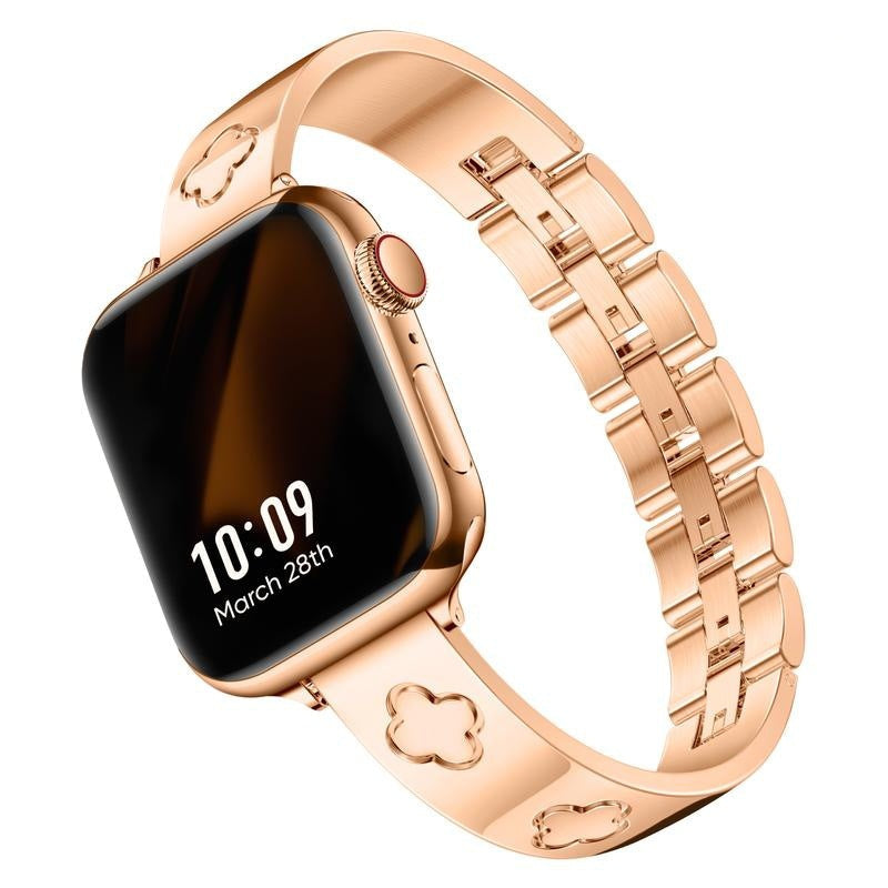Four-Leaf Clover Pattern Bracelet Style 316L Stainless Steel Suitable For All Apple Watch Series Cd12Max Watch Bands