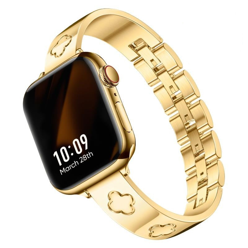 Four-Leaf Clover Pattern Bracelet Style 316L Stainless Steel Suitable For All Apple Watch Series Cd12Max Watch Bands